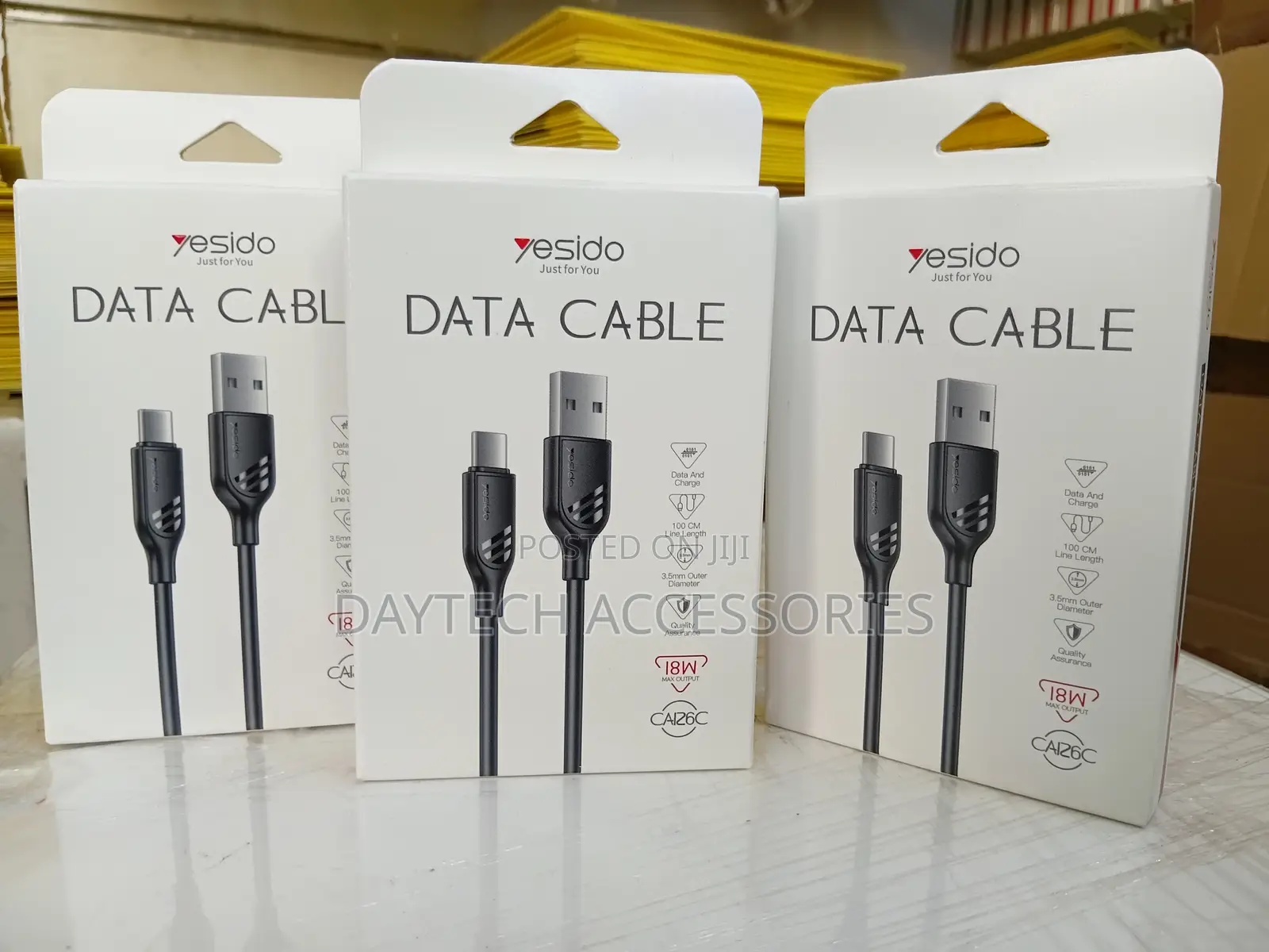 Yesido Ca126c 18w Usb to Type-C Fast Charging Cables.