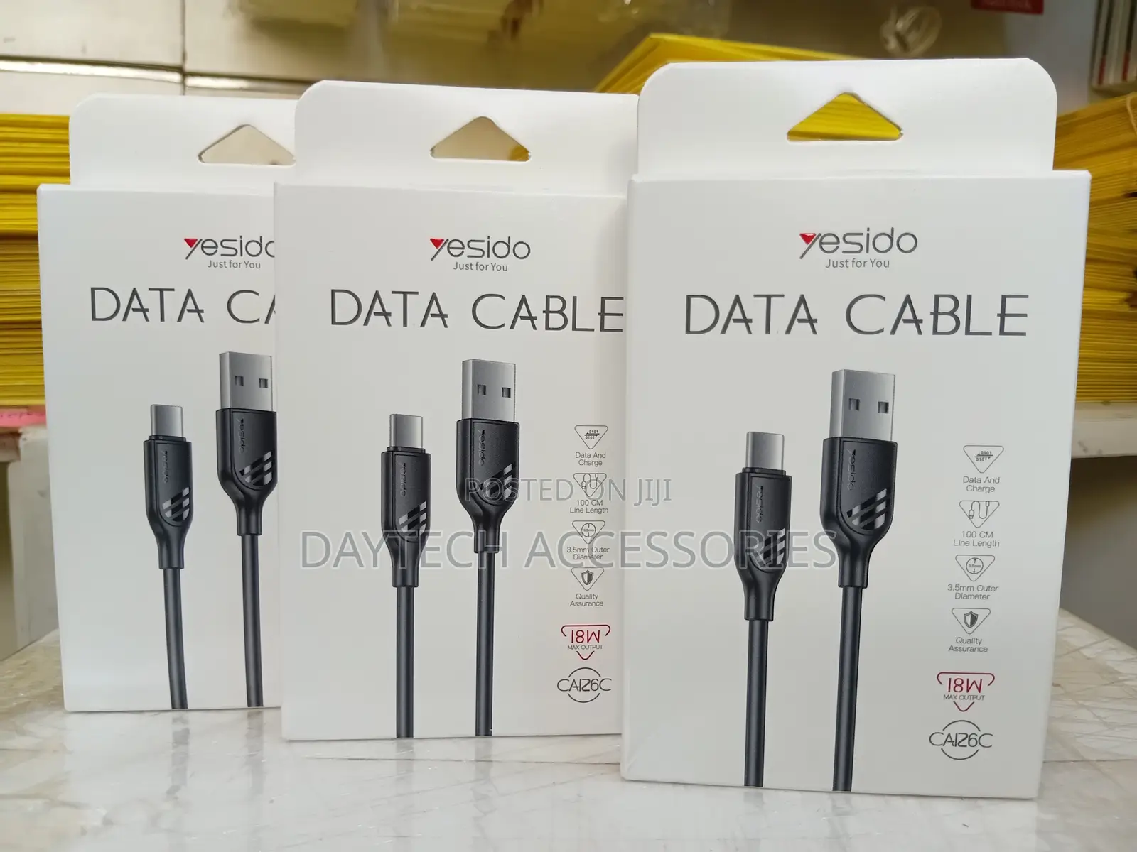 Yesido Usb to Type-C Fast Charging Data Cable 2.4a 1.2m