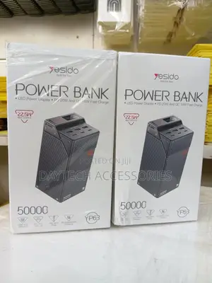 Yesido 50000mah Power Bank 3 Type-C 3 Usb-a Output Ports With Display.