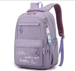 Purple Cute Girls School Backpack