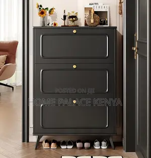 Shoe Rack: Ultra-Thin Flip Bucket Shoe Cabinet