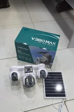 V380 Pro Multi Lens Solar Camera With Night Vision Two Way Audio
