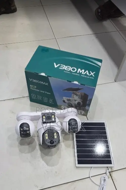 V380 Pro Multi Lens Solar Camera With Night Vision Two Way Audio