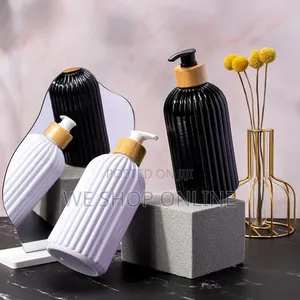 500ml Strip Soap Dispenser With Bamboo Pump Refillable Bottle.