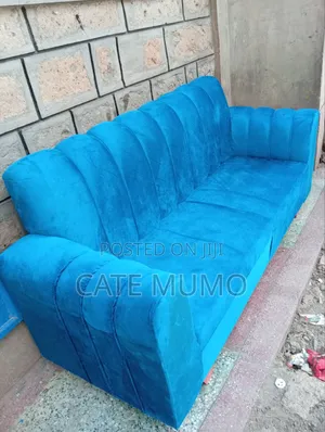 A Turquoise Blue 3 Seater Sofa