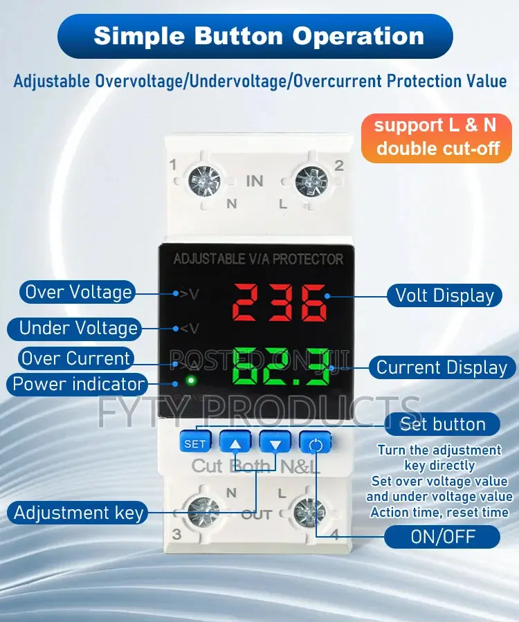 Adjustage Voltage Protector 63a