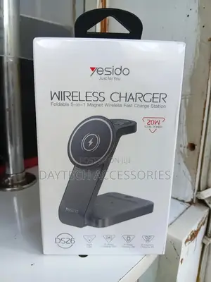 Yesido Ds26 4-in-1 Foldable Magnetic Wireless Charging Station - Black
