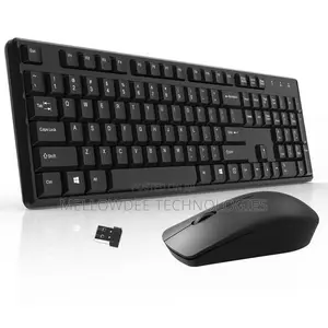 Wireless Keyboard Mouse Combo - 2.4ghz, Usb, Black, Lightweight