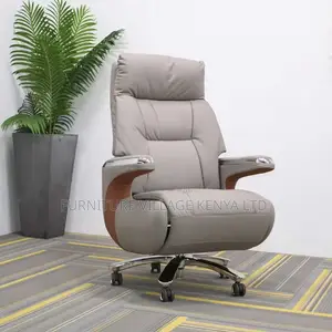 Reclining Ergonomic Office Leather Seat-Adjustable