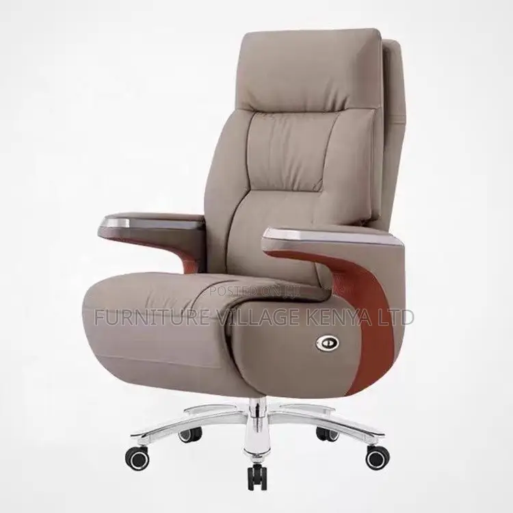Reclining Ergonomic Office Leather Seat-Adjustable