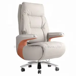 Reclining Ergonomic Office Leather Seat-Adjustable