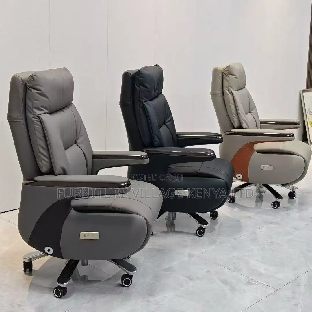 Reclining Ergonomic Office Leather Seat-Adjustable