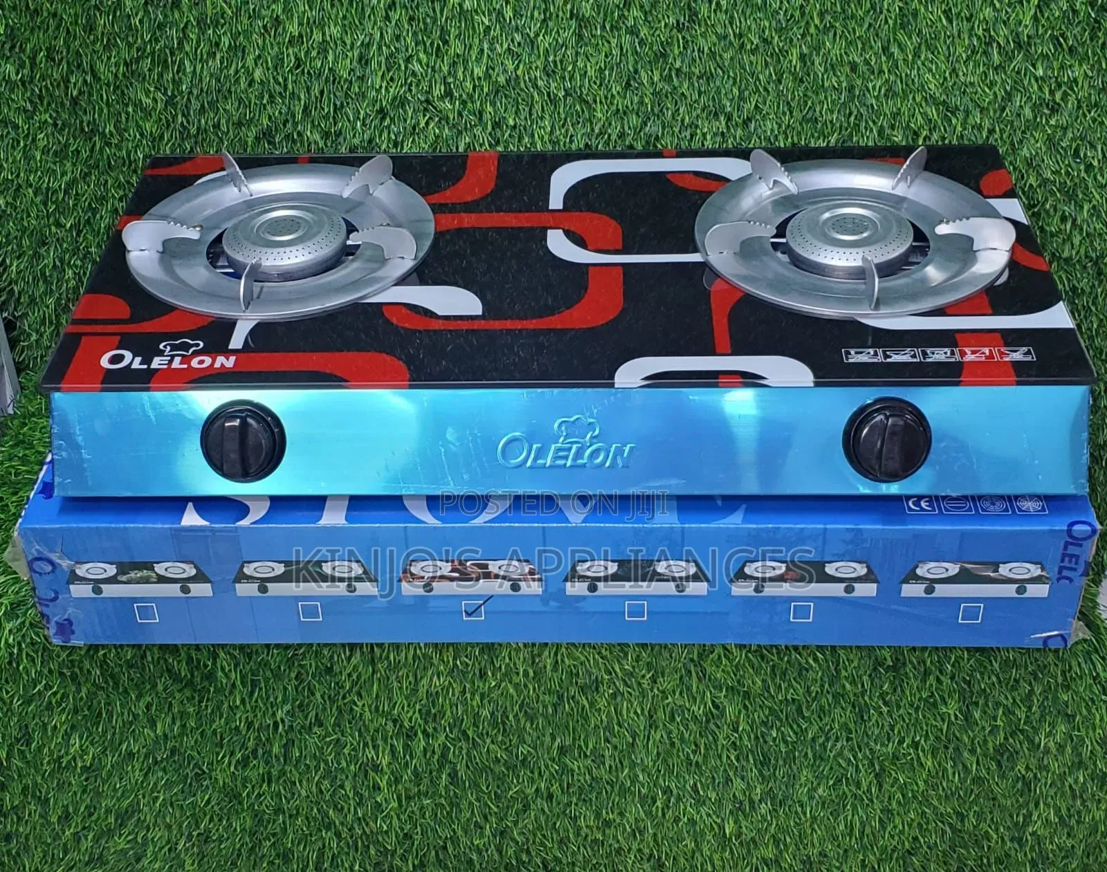 Olelon 2 Burner Glass Table Top Cooker