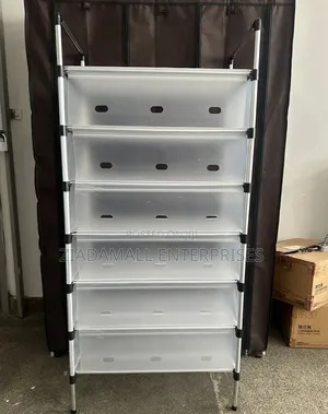 Shoe Rack ,Portable 7-Layer Dustproof Shoe Storage Rack for Organized