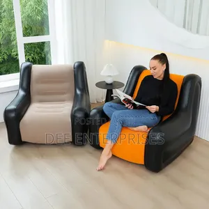 *Inflatable Modern 1 Seater Sofa With Armrests Free Pump for Indoor