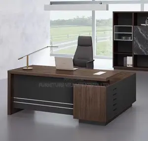 1.8 Meters L-Shaped Solid Wooden Manager's Table