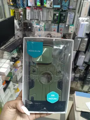 iPhone 15 Pro Max in Green Sliding Metal Cover