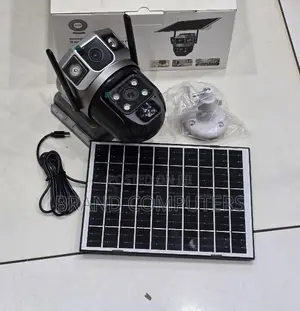Solar Powered PTZ Surveillance Camera With Dual Lens 4mp Night Vision