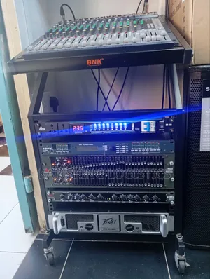 Complete Audio Rack With Mixers and Amplifier