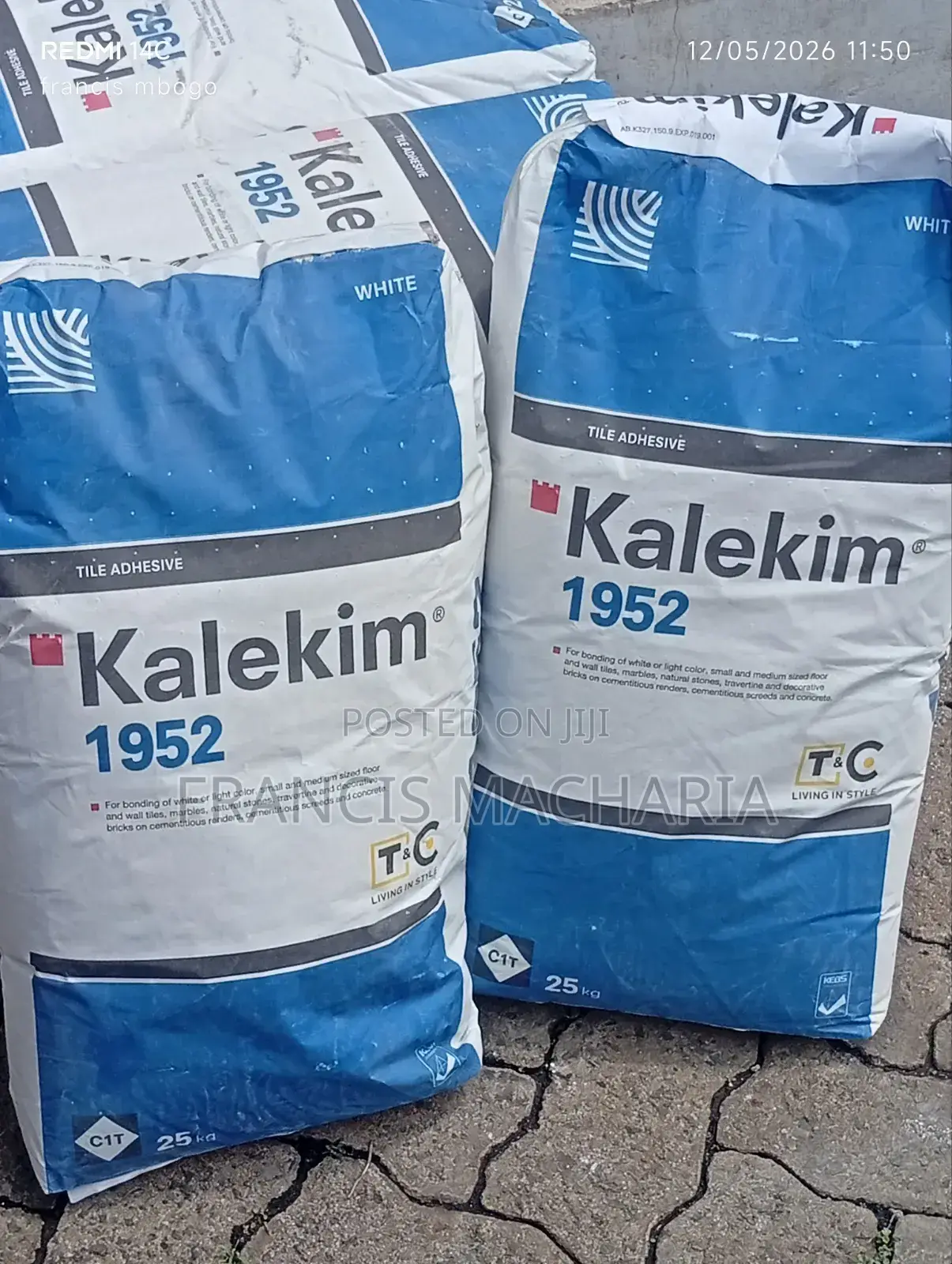 Tile Adhesive Kalekim 1952 White Colour