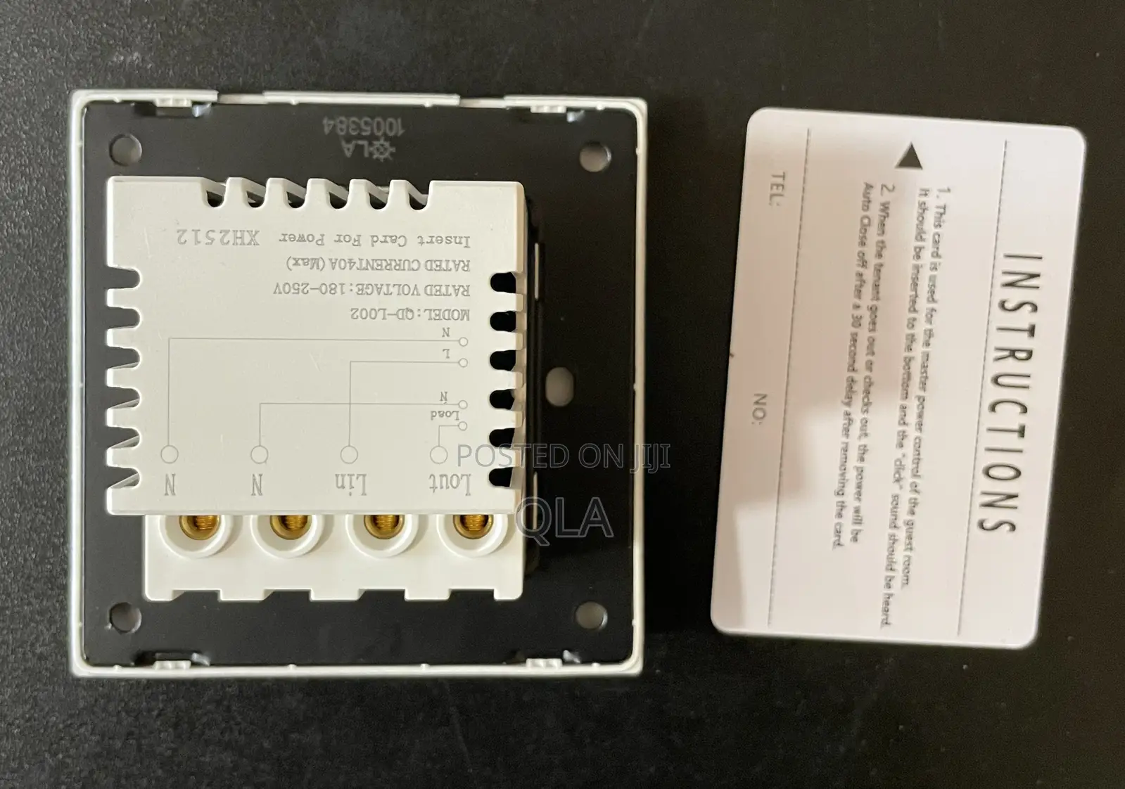 Insert Card Power Switch Grey