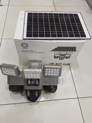 Colored Night Vision 12mp 4g Triple Lens Solar Camera With Floodlight