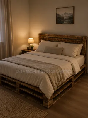 5x6 Pallet Bed Frame-Biult Strong Stylish Wooden Build