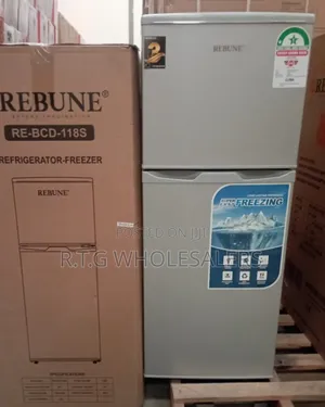 118l Rebune Fridge Double Door Top Freezer Energy Saving