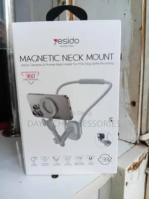 Yesido C332 Magnetic Neck Mount in White for Smartphones