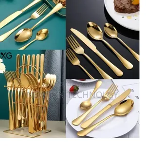 24 Pieces Gold Cutlery Set Available in Different Colors