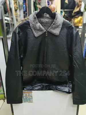Quality Casual Men Warm Collar Leather Jacket Available
