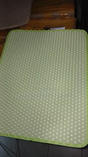 Double-Layer Cat Litter Trapping Mat in Honeycomb-Shaped Holes