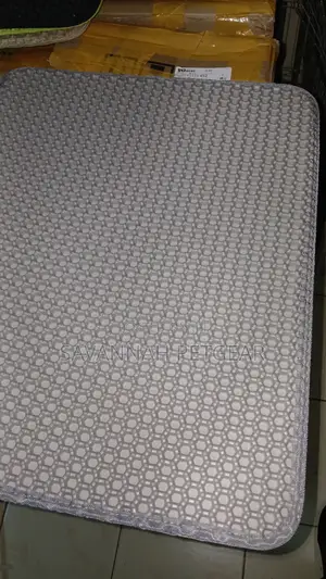 Double-Layer Cat Litter Trapping Mat in Honeycomb-Shaped Holes