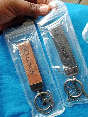 Black Black Leather Key Strap for Lexus Cars