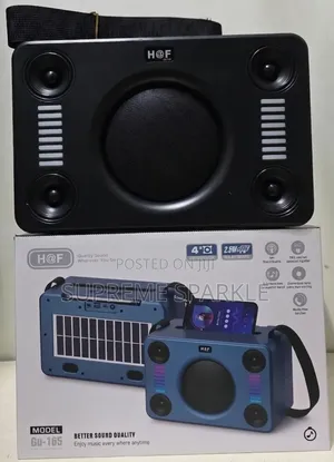 H at F Gu-165 Solar Bluetooth Speaker and Fm Radio.