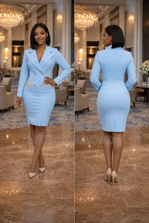Sky Blue Elegant Official Dress