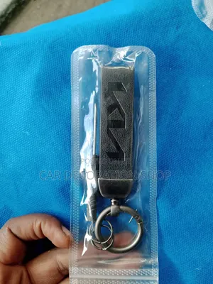 Kia Car Models Black Leather Strap Key Holder