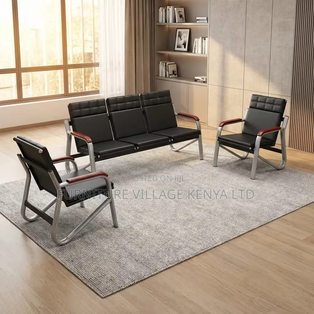 Modern 5-Seater Executive Office Visitor's Sofa Set