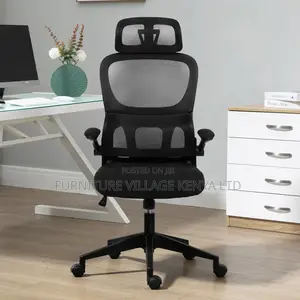 Swivel Ergonomic Mesh Seat With Flipping Arms