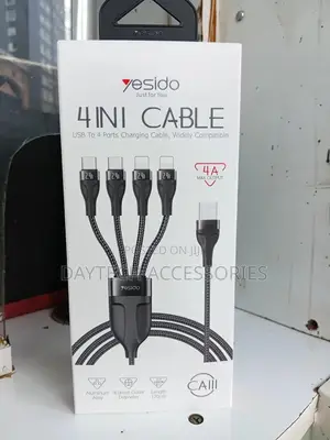 This Is a Yesido Ca111 4-in-1 Black Braided Charging Cable.