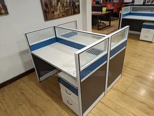 2 Way Workstation With Movable Drawer - Modern Office Desk