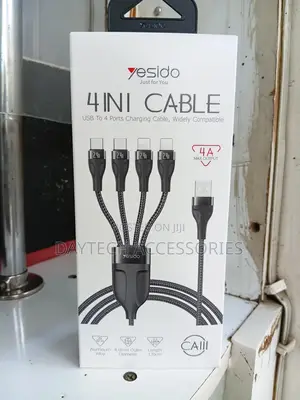 Yesido 4 in 1 Cable Usb to 4 Ports Charging Cable Widely Compatible.