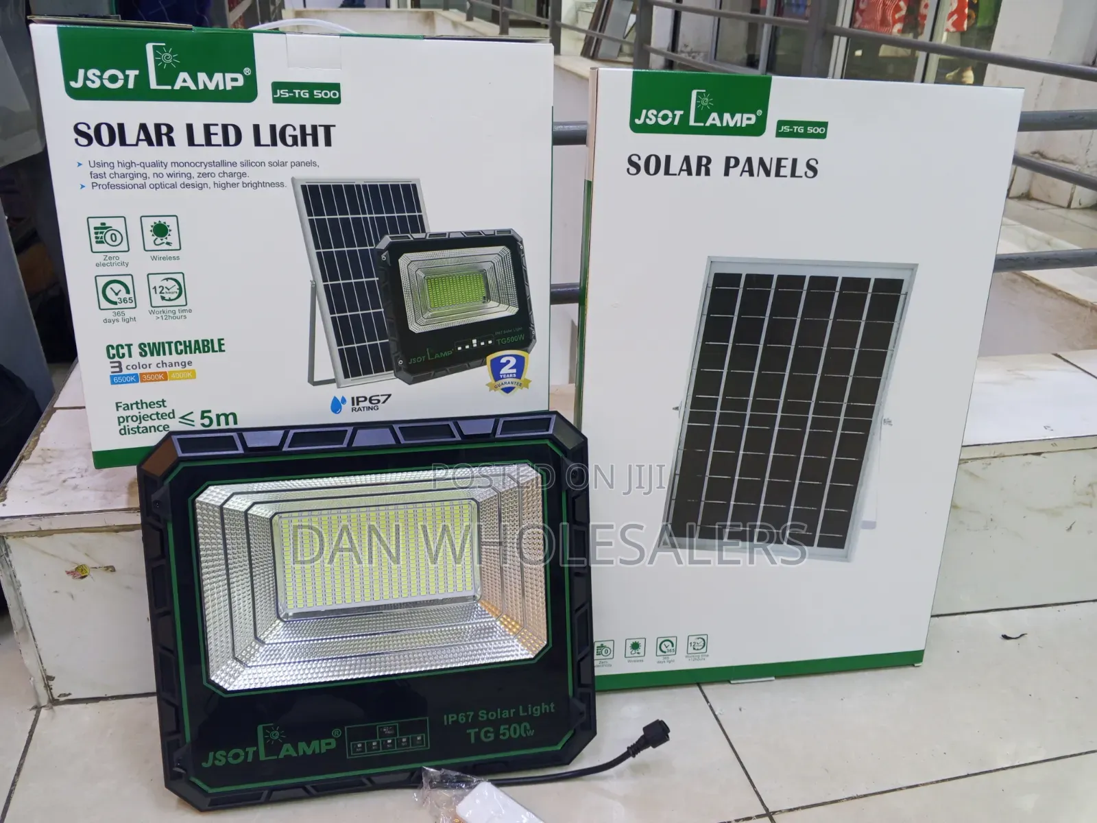 Jsot Lamp Js-Tg 500watts Solar Powered Security Floodlight