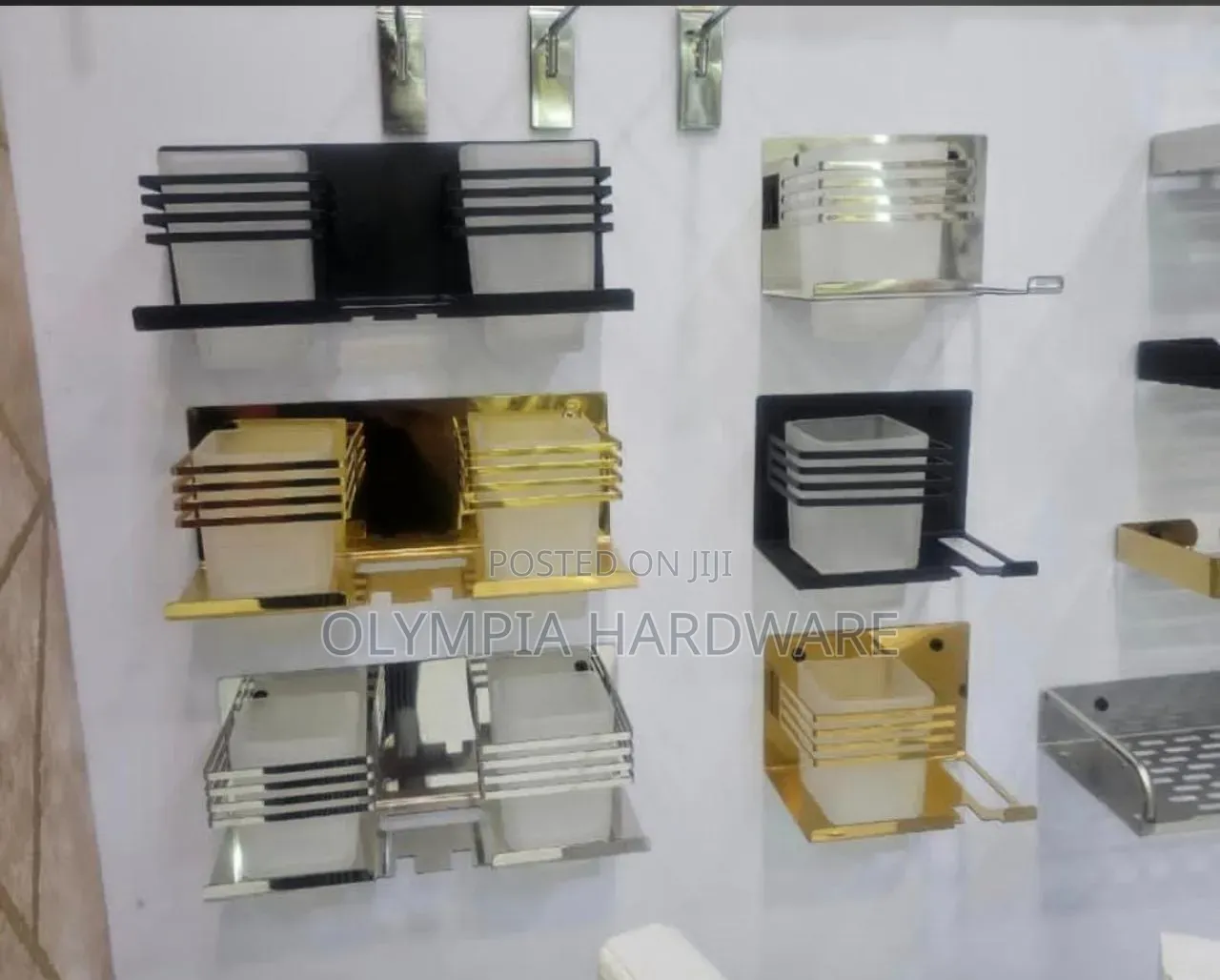 Toothbrush Holder (Gold, Silver, and Black