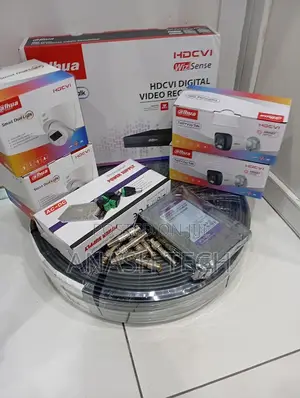 Dahua Full CCTV Installation Kit With 4 Colorvu Cameras