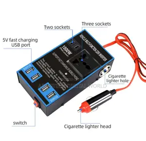1500w Car Power Inverter 12v/24v to 220v - 4 Usb Ports