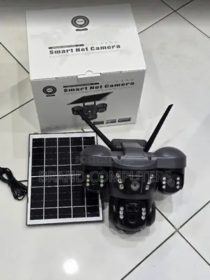 V380 Triple Lens Three Screens Camera Solar Powered Wifi CCTV Camera