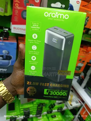 Oraimo 30000mah 22.5 W Fast Charging Portable Powerbank