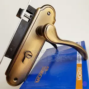 Moment Heavy Duty Mortise Door Lock Handle Set - Antique Brass Finish