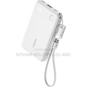 Anker Power Bank Built-in USB-C Cable and 10,000 Mah, 22.5w USB-C